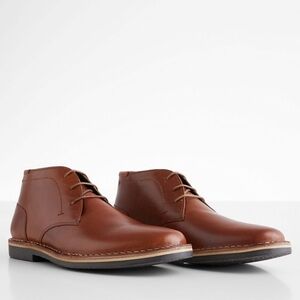 NIB Steve Madden Mens Harken Brown Leather Chukka Boots Size 11.5 Lace Up